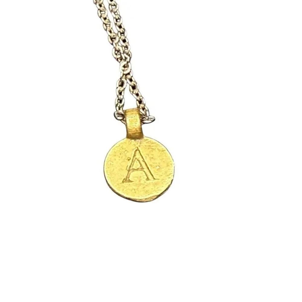 Anthropologie gold “A” minimalist necklace